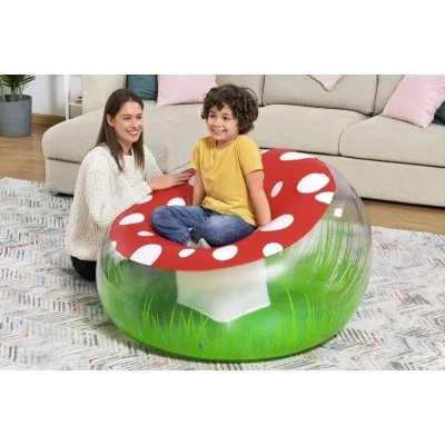 Bestway 1.12m x 1.12m x 66cm mighty mushroom air chair (1 chair, repair patch) age 6